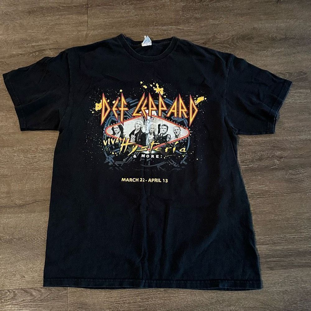 Def Leppard Viva Hysteria Staff 2013 T-shirt Las Vegas The Joint Graphic Shirt L